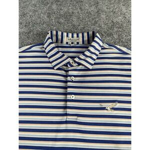 Peter Millar Summer Comfort Polo Shirt Mens XL Blue Dye Preserve Golf Club